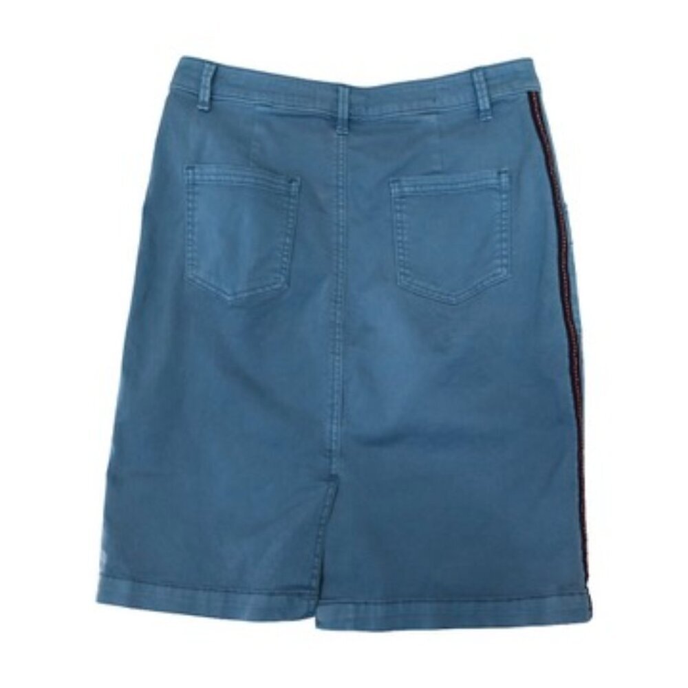 Pilcro and the Letterpress Blue Button Skirt Size 6 Cotton Twill - Picture 2 of 8